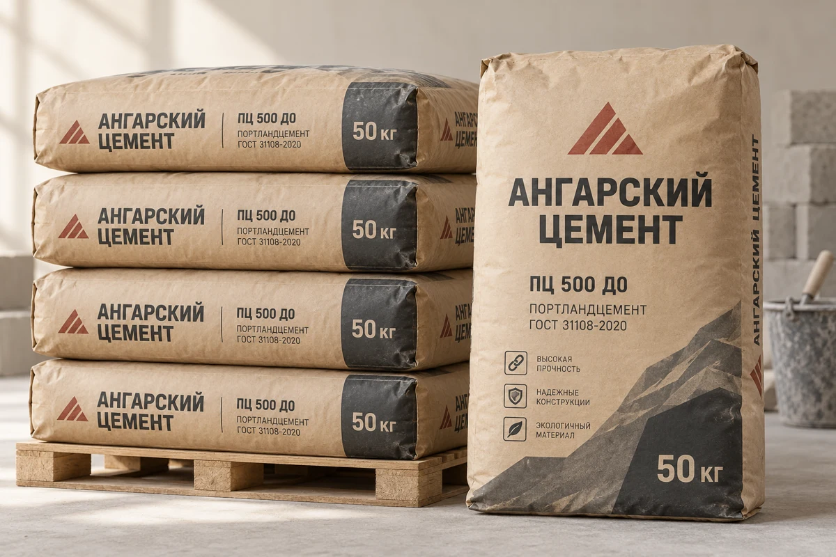Мешки ангарского цемента